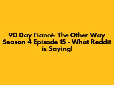 90 Day Fiancé: The Other Way Season 4 Episode 15 - What Reddit is Saying!