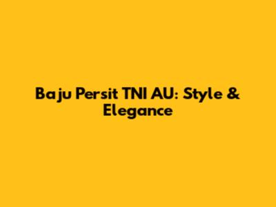 Baju Persit TNI AU: Style & Elegance