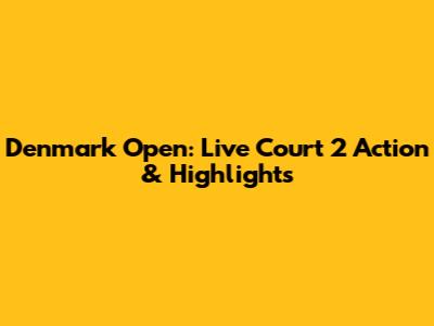 Denmark Open: Live Court 2 Action & Highlights