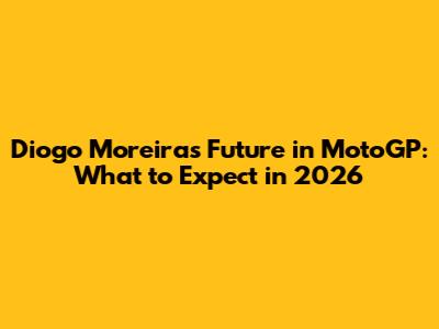 Diogo Moreira's Future in MotoGP: What to Expect in 2026