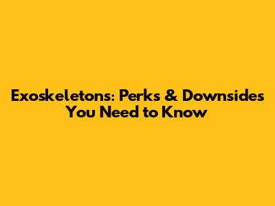 Exoskeletons: Perks & Downsides You Need to Know