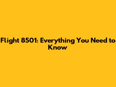 Flight 8501: Everything You Need to Know