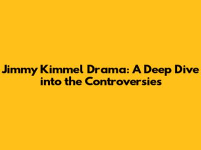 Jimmy Kimmel Drama: A Deep Dive into the Controversies