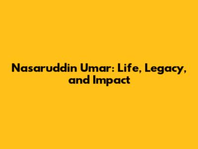 Nasaruddin Umar: Life, Legacy, and Impact