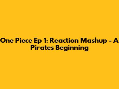 One Piece Ep 1: Reaction Mashup - A Pirate's Beginning