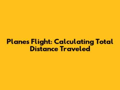 Plane's Flight: Calculating Total Distance Traveled