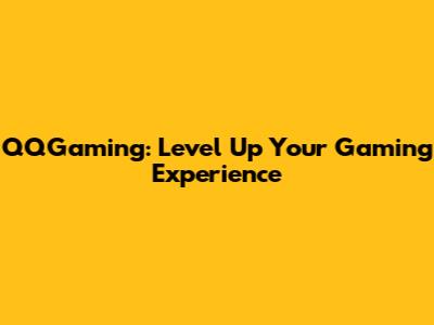 QQGaming: Level Up Your Gaming Experience