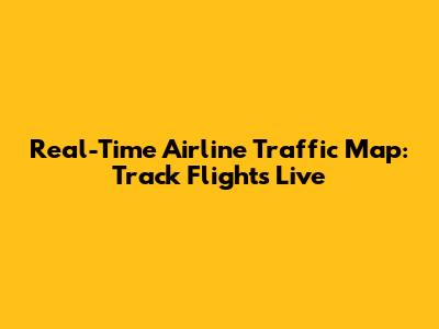 Real-Time Airline Traffic Map: Track Flights Live