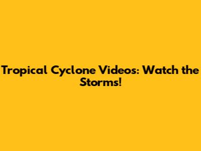 Tropical Cyclone Videos: Watch the Storms!