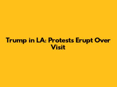 Trump in LA: Protests Erupt Over Visit