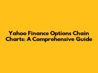 Yahoo Finance Options Chain Charts: A Comprehensive Guide