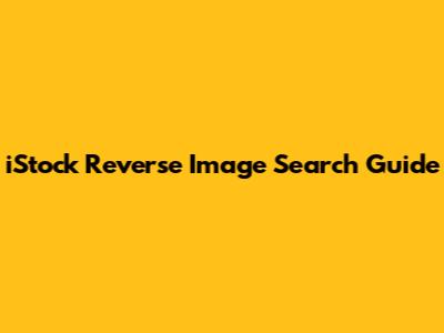 iStock Reverse Image Search Guide